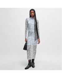 BOSS - Nasuse_2 Long Dress - Lyst
