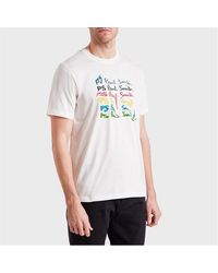 PS by Paul Smith - Ps Ps Logo Rept Tee Sn43 - Lyst