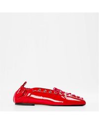 Ganni - Lace-Up Ballerinas - Lyst