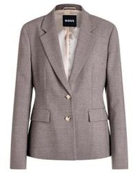 BOSS - Jia11 Slim-Fit Wool Blend Blazer - Lyst