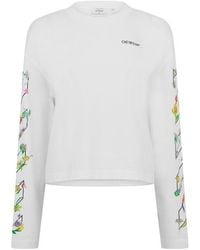 Off-White c/o Virgil Abloh - Flower Hi Neck Long Sleeve T-Shirt - Lyst