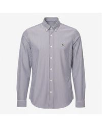 Lacoste - Regular-Fit Striped Cotton Shirt - Lyst