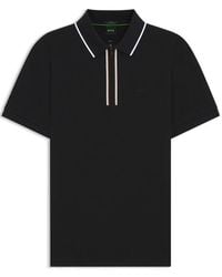 BOSS - Short Sleeve Zip Polo Shirt (Philix) - Lyst