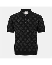 CASABLANCA - City Jacquard Short Sleeve Polo Shirt - Lyst