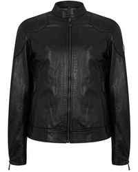 Belstaff - Outlaw Hand-Waxed Calfskin Long Sleeve Leather Jacket - Lyst
