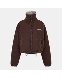 Miu Miu - Piumino Pile Fleece Zip-Up Jacket - Lyst