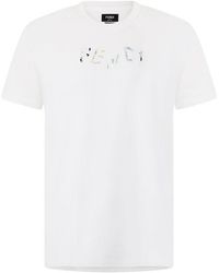 Fendi - Embroid Tee Sn63 - Lyst
