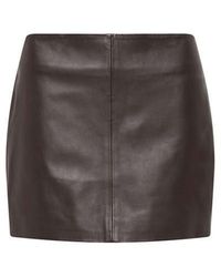 St. Agni - Leather Mini Skirt - Lyst