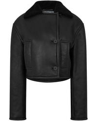 Jacquemus - Marino Blouson Long Sleeve Lamb Leather Jacket - Lyst