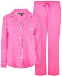 Ralph Lauren - Ls Notch Short Sleeve Pyjama Set - Lyst