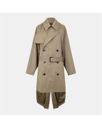 Balenciaga - Draped Neck Tailored Fit Trench Coat - Lyst