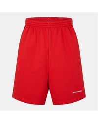 Balenciaga - Contemporary Fit Fleece Jogger Shorts - Lyst