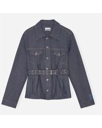 Ganni - Short Denim Jacket - Lyst