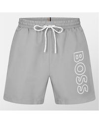 BOSS - Swim Shorts With Logo Detail (Stormfish) - Lyst