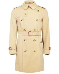 Burberry - Kensington Cotton Water Resistant Long Sleeve Trench Coat - Lyst