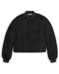 Rains - Banja Liner Bomber Water Resistant Cropped Quilted Jacket - Lyst
