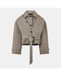 Balenciaga - Hooded Trench Coat - Lyst
