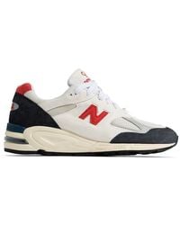 New Balance - Made In Usa 990v2 In Blue/white Leather - Lyst