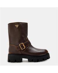 Prada - Biker Boots - Lyst