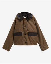 Barbour - Cropped Hooded Jacket - Lyst