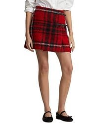 Polo Ralph Lauren - Plaid Wrap Skirt - Lyst