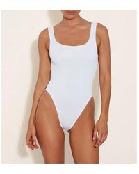 Hunza G - Square Neck Swimsuit - Lyst