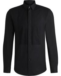 BOSS - Hhankparty5 Long Sleeve Patterned Tailored Shirt - Lyst