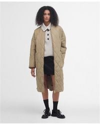 Barbour - Rhea Diamond Quilted Longline Jacket - Lyst