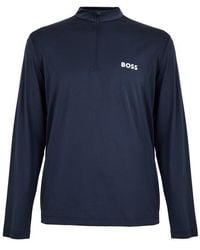 BOSS - 1/4 Zip Performance Tracksuit Top - Lyst