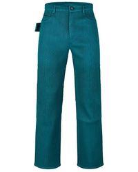 Bottega Veneta - Leather/Pu Trousers - Lyst