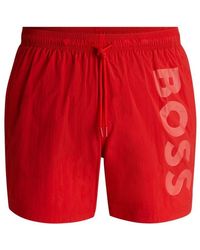 BOSS - Octopus Swim Shorts, Comfortable Elasticated Waist - Lyst