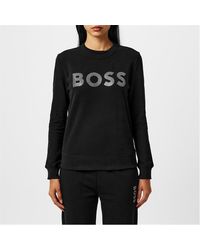 BOSS - Crew Sweatshirt, Sparkling Diamante - Lyst