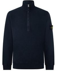 Stone Island - Stone 1/4 Zp Brushed Sn64 - Lyst