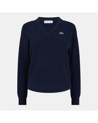 Lacoste - V-Neck Knitted Sweater Vest - Lyst