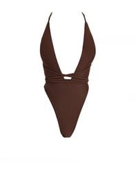 Mars the Label - Fishtail Swim Plunge Swimsuit - Lyst