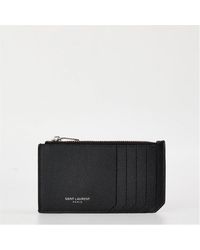 Saint Laurent - Fragments Card Holder With Zip - Lyst