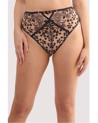 Playful Promises - Cindy Floral Embroidery High Waist Thong - Lyst