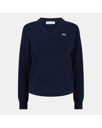 Lacoste - V-Neck Knitted Sweater Vest - Lyst