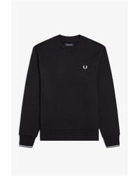 Fred Perry - Crew Neck Sweatshirt - Lyst