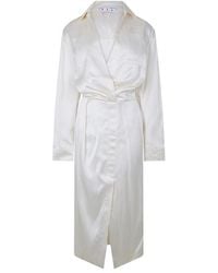 Off-White c/o Virgil Abloh - Chine Satin Twist Long Sleeve Dress Shirt - Lyst