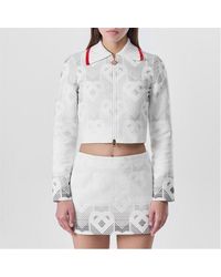 CASABLANCA - Gradient Heart Monogram Cotton Long Sleeve Boucle Jacket - Lyst