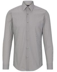 BOSS - H-Hank Patterned Short Sleeve Kent Collar Shirt - Lyst