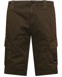 C.P. Company - Sateen Stretch Cargo Shorts - Lyst