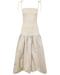 Amy Lynn - Amy Lynn Alexa Shoulder Tie Ultra Mini Peplum Dress - Lyst