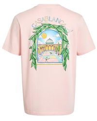 CASABLANCA - Graphic Cotton L'Arche Tennis Club T-Shirt - Lyst