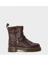 Dr. Martens - Anistone Harness Low Biker Boots - Lyst