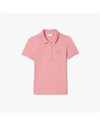 Lacoste - Slim-Fit Stretch Mini Piqué Polo Shirt - Lyst
