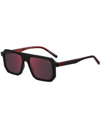 HUGO - Round Sunglasses - Lyst