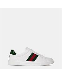 Gucci - Ace Web Canvas Trainers - Lyst