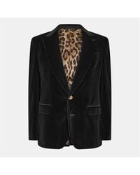 Dolce & Gabbana - Velvet Tailored Blazer - Lyst